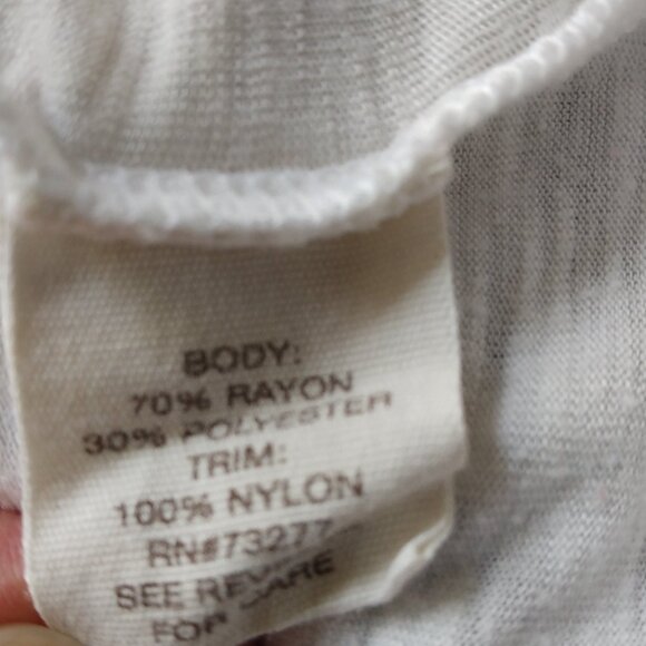 Mudd White Racerback Tank Top Juniors Size L - Picture 5 of 8